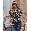 Zeagoo Womens Tops Short Sleeve Shirts Button Down Casual Blouses V Neck Outfits Summer Spring Clothes 2026(Multicolor312)