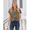 Zeagoo Womens Tops Short Sleeve Shirts Button Down Casual Blouses V Neck Outfits Summer Spring Clothes 2026(Multicolor721)