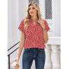 Zeagoo Womens Tops Short Sleeve Shirts Button Down Casual Blouses V Neck Outfits Summer Spring Clothes 2026(Polka Dot White)