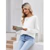 Zeagoo Womens Tunic Tops to Wear with Leggings Long Sleeve Crew Neck Thumb Hole Shirts Loose Tshirts Fall Clothes(A-white)