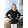 Zeagoo Womens Tunic Tops to Wear with Leggings Long Sleeve Crew Neck Thumb Hole Shirts Loose Tshirts Fall Clothes(B-black)