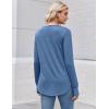 Zeagoo Womens Tunic Tops to Wear with Leggings Long Sleeve Crew Neck Thumb Hole Shirts Loose Tshirts Fall Clothes(Navy Blue)