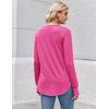 Zeagoo Womens Tunic Tops to Wear with Leggings Long Sleeve Crew Neck Thumb Hole Shirts Loose Tshirts Fall Clothes(Rose Red)