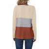 Zeagoo Women’s Waffle Shirts V Neck Long Sleeve Tops Color Block T-Shirts Casual Pullover Tunics 2025 Fashion Basic Tees(Beige/Gray/Terracotta)