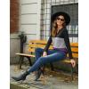 Zeagoo Women’s Waffle Shirts V Neck Long Sleeve Tops Color Block T-Shirts Casual Pullover Tunics 2025 Fashion Basic Tees(Black/Gray/Purple)