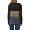 Zeagoo Women’s Waffle Shirts V Neck Long Sleeve Tops Color Block T-Shirts Casual Pullover Tunics 2025 Fashion Basic Tees(Black/Khaki/Deep Gray)