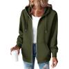 ZEAGOO Hoodies Women Zip Up Hoodie Oversized Sweatshirt Fleece Jackets Spring Fall Winter Coats 2026 Fashion(Army Green)