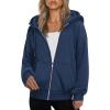 ZEAGOO Hoodies Women Zip Up Hoodie Oversized Sweatshirt Fleece Jackets Spring Fall Winter Coats 2026 Fashion(Navy Blue)