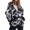 ZEAGOO Hoodies Women Zip Up Hoodie Oversized Sweatshirt Fleece Jackets Spring Fall Winter Coats 2026 Fashion(Tie Dye)