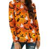 Zeagoo 3 Pack Long Sleeve Shirts for Women Casual Soft Crewneck Basic Tee Tops Fall Outfit Clothes(Halloween Orange(1 Piece))