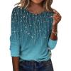 Zeagoo Womens Tops 2025 Long Sleeve Shirts for Fall Round Neck Blouses Floral Tunic Tops with Buttons Decor(Floral-363)
