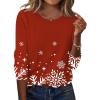 Zeagoo Womens Tops 2025 Long Sleeve Shirts for Fall Round Neck Blouses Floral Tunic Tops with Buttons Decor(Floral-sd507)