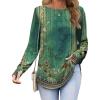 Zeagoo Womens Tunic Tops to Wear with Leggings Long Sleeve Crew Neck Thumb Hole Shirts Loose Tshirts Fall Clothes(Mz839)