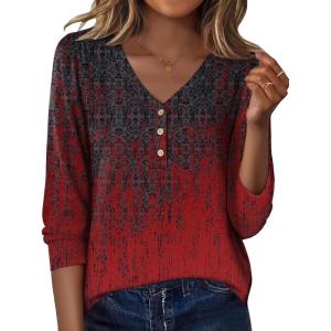Zeagoo Women’s Long Sleeve Shirts V Neck Dressy Casual Tops Trendy Button Down Blouse Fall Fashion Work Clothes(Mz838)
