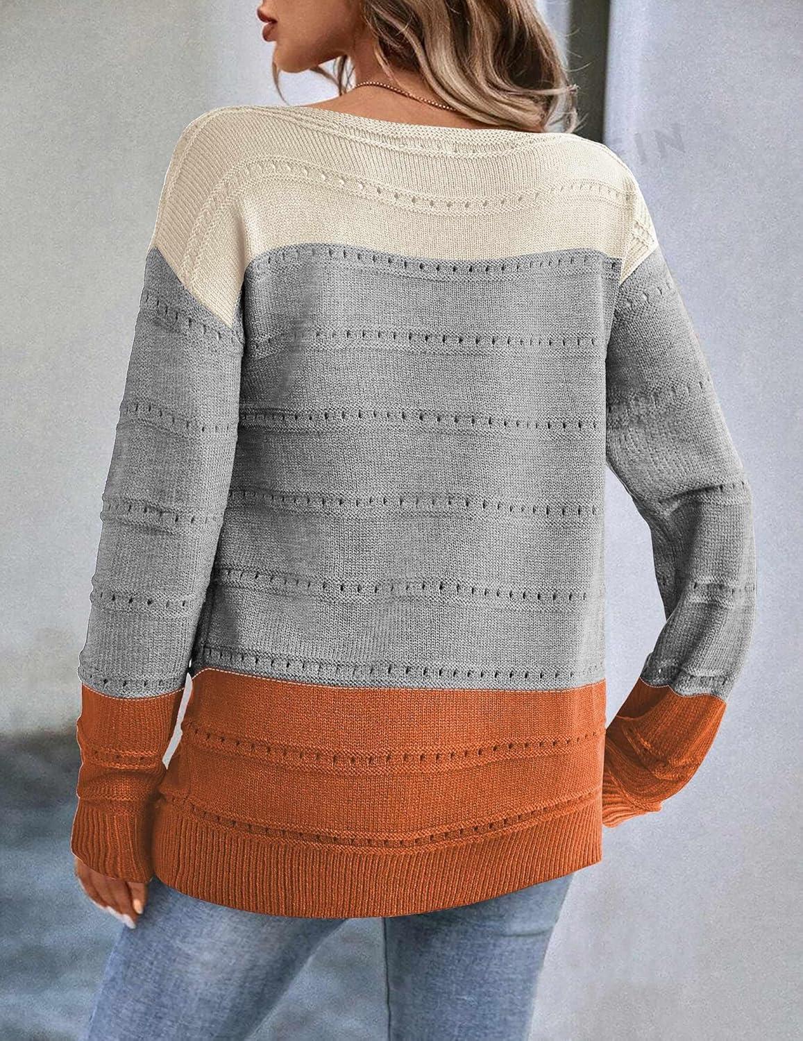 imageZeagoo Womens Sweaters Cute Long Sleeve Off The Shoulder Pullover Tops Hollow Out Crochet Dressy Casual OutfitsPat1