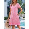 ZEAGOO Womens Summer A-Line Dress with Pockets Mini Short Sleeve Dresses Flowy Beach Swing Dress 2026 Vacation Travel(A01-mz744)