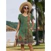ZEAGOO Womens Summer A-Line Dress with Pockets Mini Short Sleeve Dresses Flowy Beach Swing Dress 2026 Vacation Travel(A02-pa171)