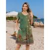 ZEAGOO Womens Summer A-Line Dress with Pockets Mini Short Sleeve Dresses Flowy Beach Swing Dress 2026 Vacation Travel(A02-pa171)