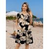 ZEAGOO Womens Summer A-Line Dress with Pockets Mini Short Sleeve Dresses Flowy Beach Swing Dress 2026 Vacation Travel(A03-zw29)