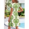 ZEAGOO Womens Summer A-Line Dress with Pockets Mini Short Sleeve Dresses Flowy Beach Swing Dress 2026 Vacation Travel(Mz743)