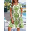 ZEAGOO Womens Summer A-Line Dress with Pockets Mini Short Sleeve Dresses Flowy Beach Swing Dress 2026 Vacation Travel(Mz743)