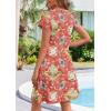 ZEAGOO Womens Summer A-Line Dress with Pockets Mini Short Sleeve Dresses Flowy Beach Swing Dress 2026 Vacation Travel(Mz756)