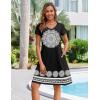 ZEAGOO Womens Summer A-Line Dress with Pockets Mini Short Sleeve Dresses Flowy Beach Swing Dress 2026 Vacation Travel(Mz774)