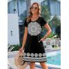 ZEAGOO Womens Summer A-Line Dress with Pockets Mini Short Sleeve Dresses Flowy Beach Swing Dress 2026 Vacation Travel(Mz774)