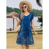 ZEAGOO Womens Summer A-Line Dress with Pockets Mini Short Sleeve Dresses Flowy Beach Swing Dress 2026 Vacation Travel(Mz845)
