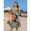 ZEAGOO Womens Summer A-Line Dress with Pockets Mini Short Sleeve Dresses Flowy Beach Swing Dress 2026 Vacation Travel(Pa116)