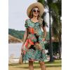 ZEAGOO Womens Summer A-Line Dress with Pockets Mini Short Sleeve Dresses Flowy Beach Swing Dress 2026 Vacation Travel(Pa116)