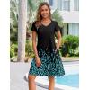 ZEAGOO Womens Summer A-Line Dress with Pockets Mini Short Sleeve Dresses Flowy Beach Swing Dress 2026 Vacation Travel(Pa355)
