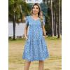 ZEAGOO Womens Summer A-Line Dress with Pockets Mini Short Sleeve Dresses Flowy Beach Swing Dress 2026 Vacation Travel(Xh41)