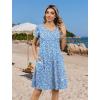 ZEAGOO Womens Summer A-Line Dress with Pockets Mini Short Sleeve Dresses Flowy Beach Swing Dress 2026 Vacation Travel(Xh41)