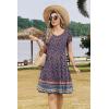 ZEAGOO Womens Summer A-Line Dress with Pockets Mini Short Sleeve Dresses Flowy Beach Swing Dress 2026 Vacation Travel(Xh411)
