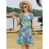 ZEAGOO Womens Summer A-Line Dress with Pockets Mini Short Sleeve Dresses Flowy Beach Swing Dress 2026 Vacation Travel(Yg2)