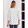 Zeagoo 3/4 Length Sleeve Womens Tops Casual Dressy Summer Blouses Buisness Work Spring Tee Shirts(Black White Polka Dots)