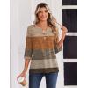 Zeagoo 3/4 Length Sleeve Womens Tops Casual Dressy Summer Blouses Buisness Work Spring Tee Shirts(Geometric 398)