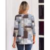 Zeagoo 3/4 Length Sleeve Womens Tops Casual Dressy Summer Blouses Buisness Work Spring Tee Shirts(Geometric Multicolor)