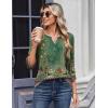 Zeagoo 3/4 Length Sleeve Womens Tops Casual Dressy Summer Blouses Buisness Work Spring Tee Shirts(Green Floral)