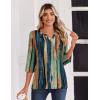Zeagoo 3/4 Length Sleeve Womens Tops Casual Dressy Summer Blouses Buisness Work Spring Tee Shirts(Multicolor 289)