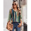 Zeagoo 3/4 Length Sleeve Womens Tops Casual Dressy Summer Blouses Buisness Work Spring Tee Shirts(Multicolor 289)