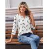 Zeagoo 3/4 Length Sleeve Womens Tops Casual Dressy Summer Blouses Buisness Work Spring Tee Shirts(Print 170)