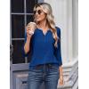Zeagoo 3/4 Length Sleeve Womens Tops Casual Dressy Summer Blouses Buisness Work Spring Tee Shirts(Printed Navy)