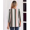 Zeagoo 3/4 Length Sleeve Womens Tops Casual Dressy Summer Blouses Buisness Work Spring Tee Shirts(Stripes Multicolor)