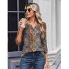Zeagoo 3/4 Length Sleeve Womens Tops Casual Dressy Summer Blouses Buisness Work Spring Tee Shirts(White Floral)
