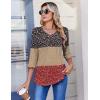 Zeagoo 3/4 Length Sleeve Womens Tops Casual V Neck Pleated Top Boho Floral Blouses Work Shirts(Floral Multiple Color)