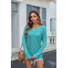 Zeagoo Crochet Tops for Women Off The Shoulder Sweaters Summer Long Sleeve Hollow Out Knit Beach Clothes S-XXL(Light Blue)