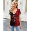 Zeagoo Sexy Tops for Women Deep V Neck Shirts Summer Low Cut Top Short Sleeve Tshirts Trendy Clothes Fashion Clothing(Bf309)