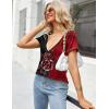 Zeagoo Sexy Tops for Women Deep V Neck Shirts Summer Low Cut Top Short Sleeve Tshirts Trendy Clothes Fashion Clothing(Bf309)